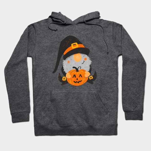 Cute Halloween Gnome Hoodie by Alexandra Franzese